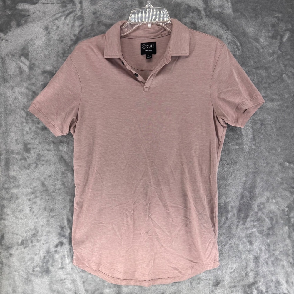 Cuts  clothing Curve Hem‎ Mens Size Small Short Sleeve Polo Shirt Made in Peru